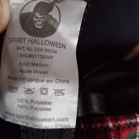Spirit Halloween M Scottie Girl Crested Red Plaid Underwire Bra Costume - Picture 5 of 5